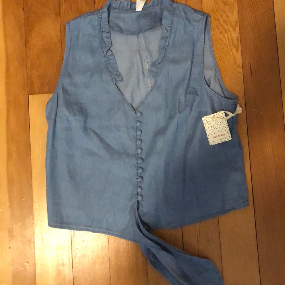 Jean cropped shirt